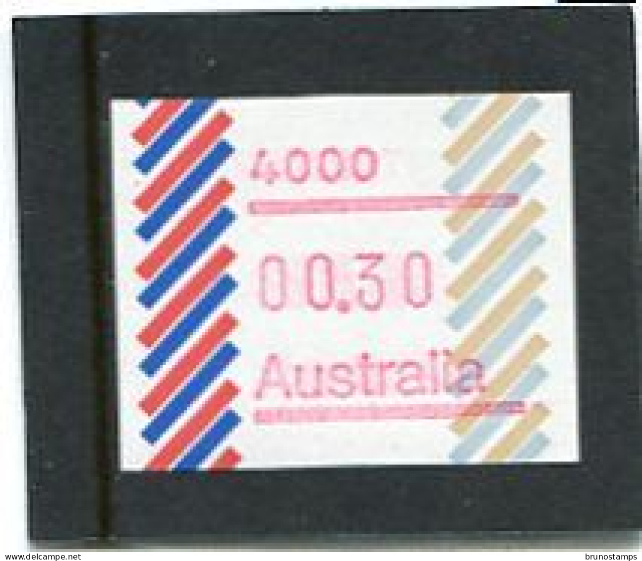 AUSTRALIA - 1984  30c  FRAMA  BARRED EDGE  POSTCODE  4000 (BRISBANE)  MINT NH - Machine Labels [ATM]