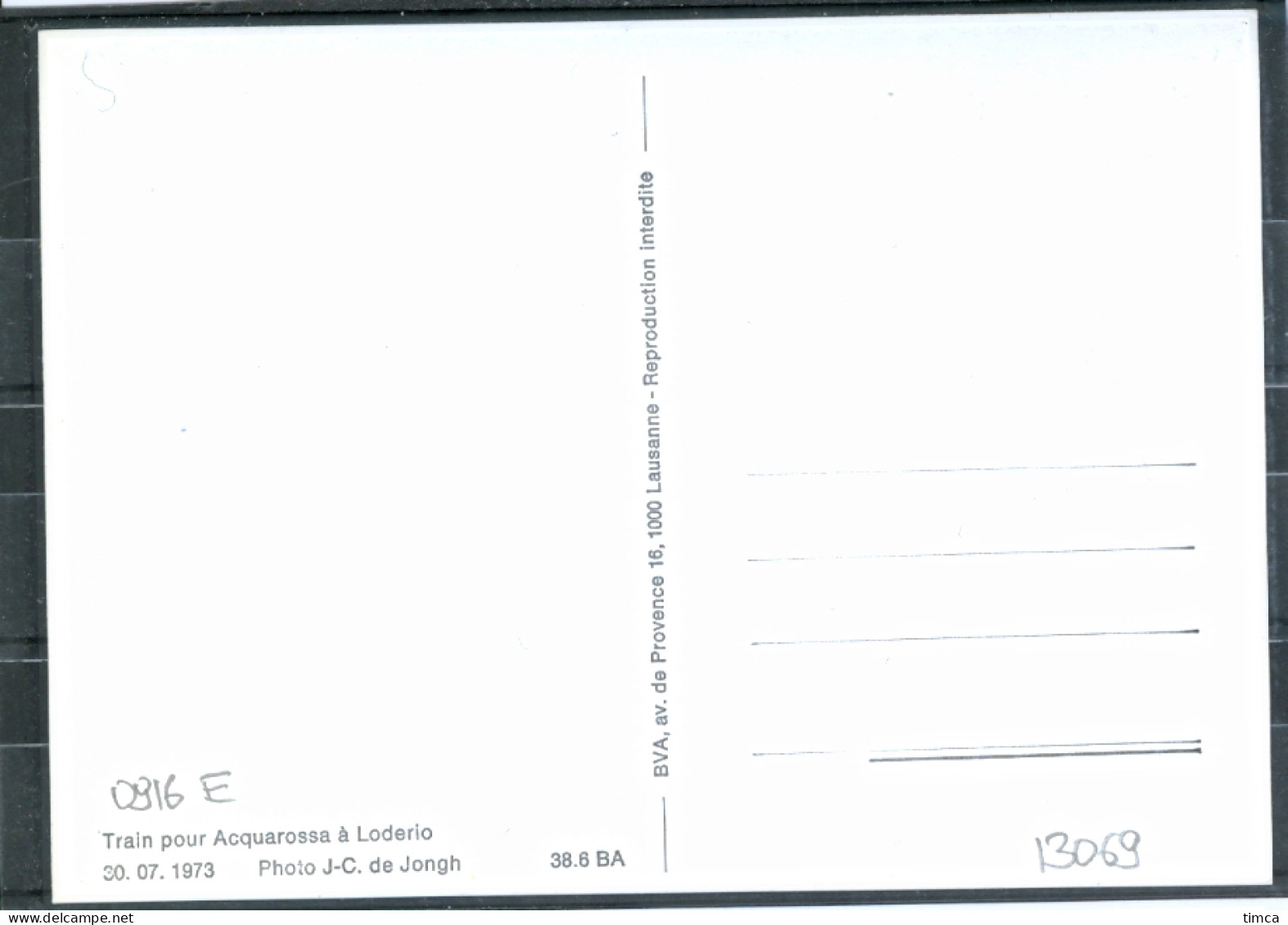 13069 TI Loderio - Treno Per Acquarossa à Loderio - Vedi Dettagli Sur Retro - Autres & Non Classés