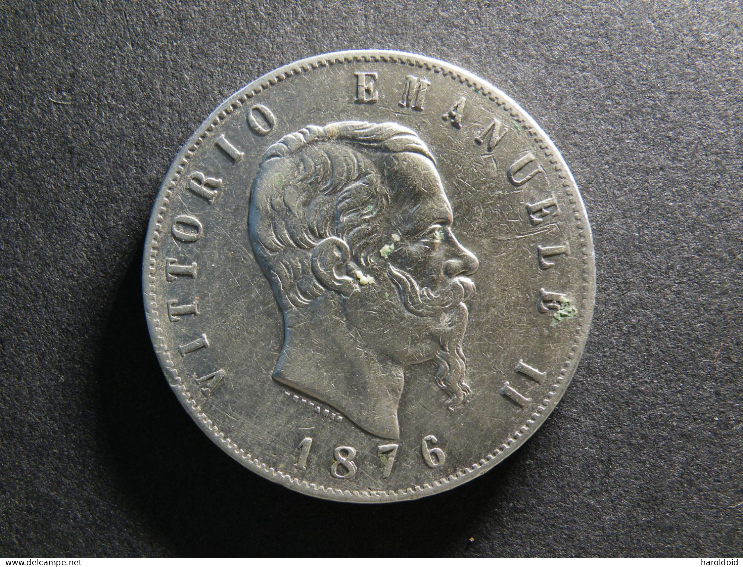 5 LIRE 1876 R - 1861-1878 : Víctor Emmanuel II