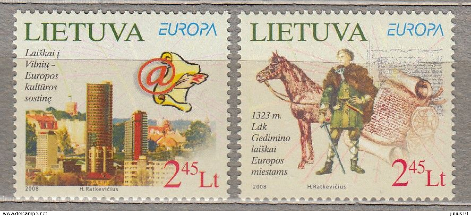 LITHUANIA 2008 Europa CEPT MNH(**) Mi 970-971 # Lt688 - 2008