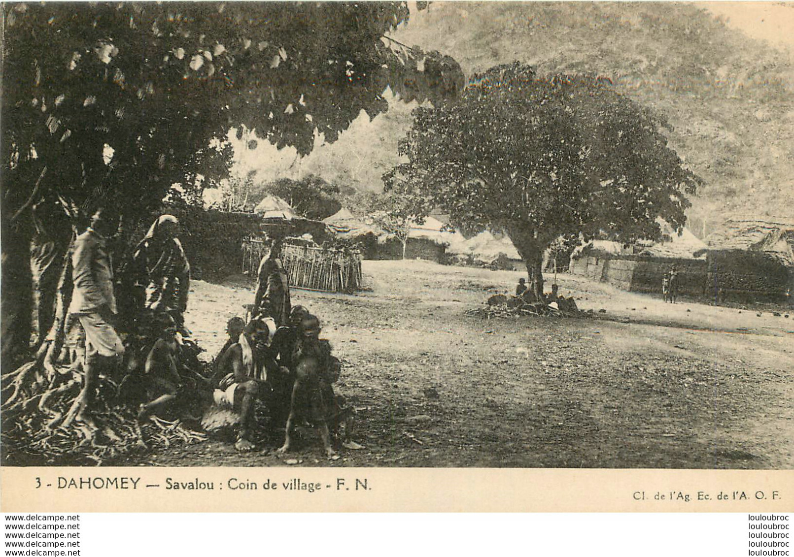 DAHOMEY SAVALOU COIN DU VILLAGE  F.N. - Dahome