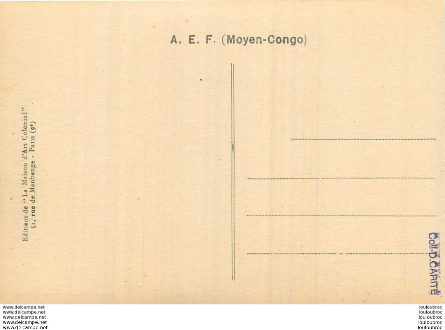 BAS CONGO VUE GENERALE CLICHE GOUVERNEMENT GENERAL - Centrafricaine (République)