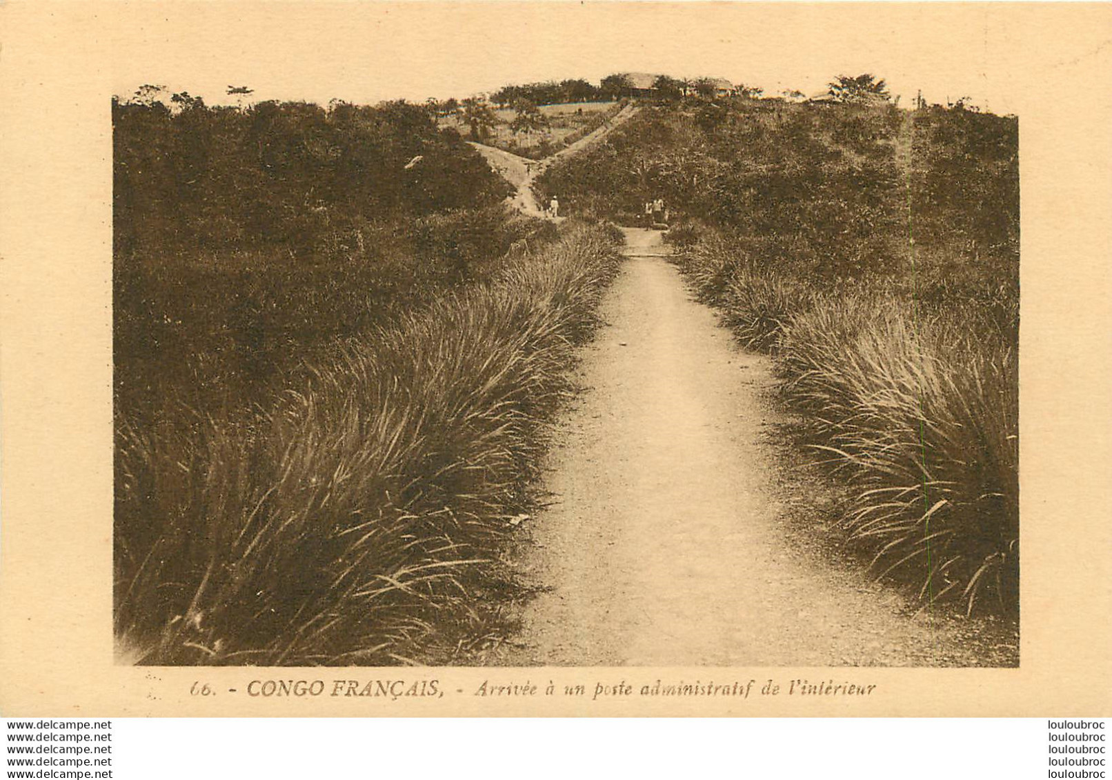 CONGO FRANCAIS ARRIVEE A UN POSTE ADMINISTRATIF DE L'INTERIEUR COLLECTION J.F. - French Congo