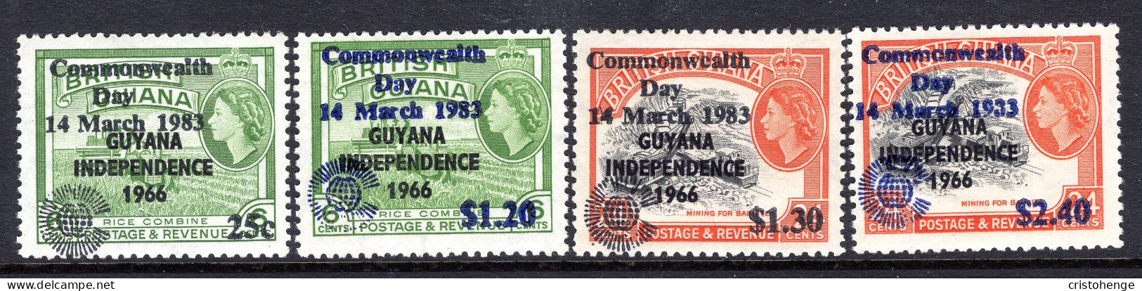 Guyana 1983 Commonwealth Day Set HM (SG 1065-1068) - Guyana (1966-...)