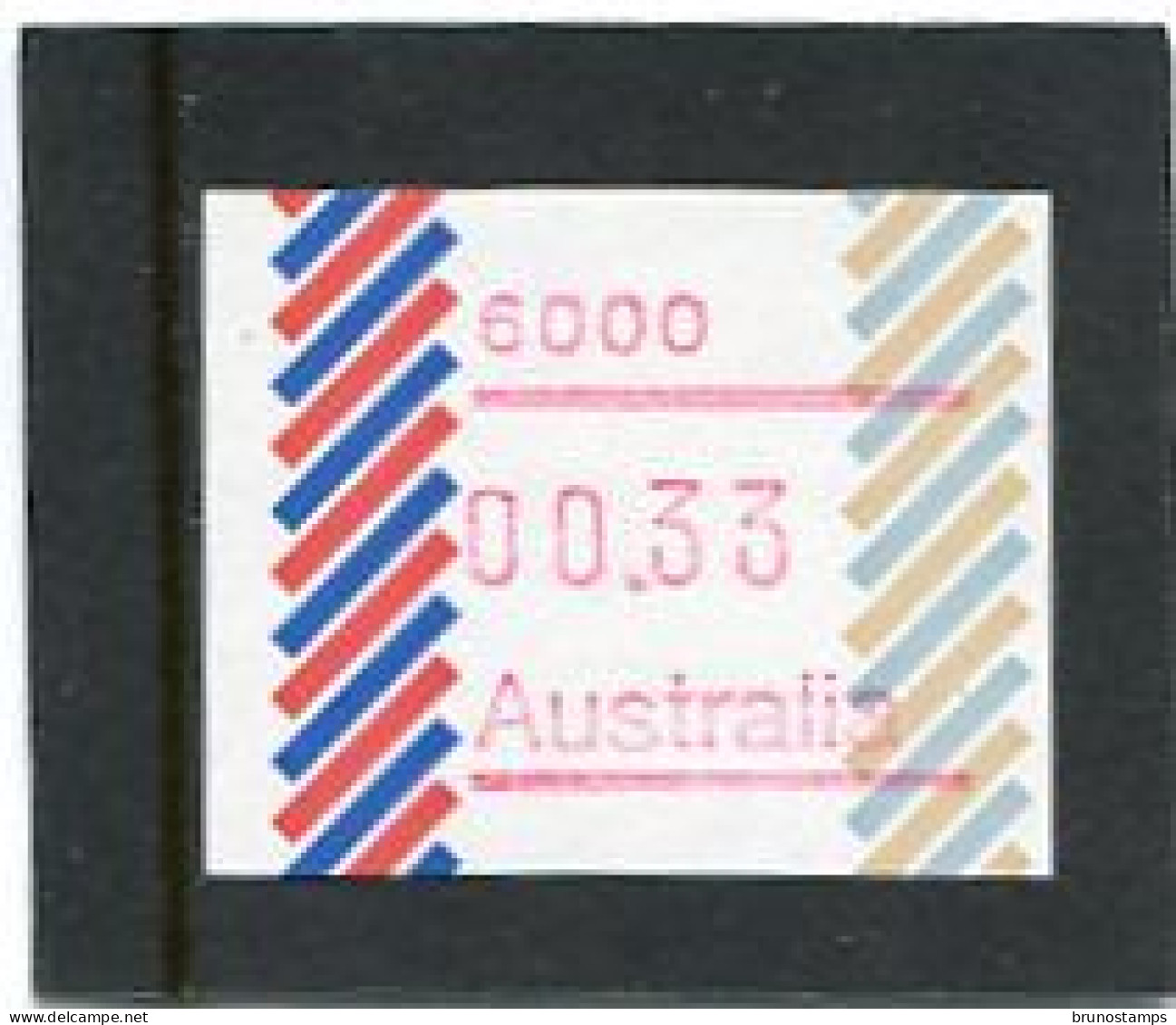 AUSTRALIA - 1984  33c  FRAMA  BARRED EDGE  POSTCODE  6000 (PERTH)  MINT NH - Vignette [ATM]