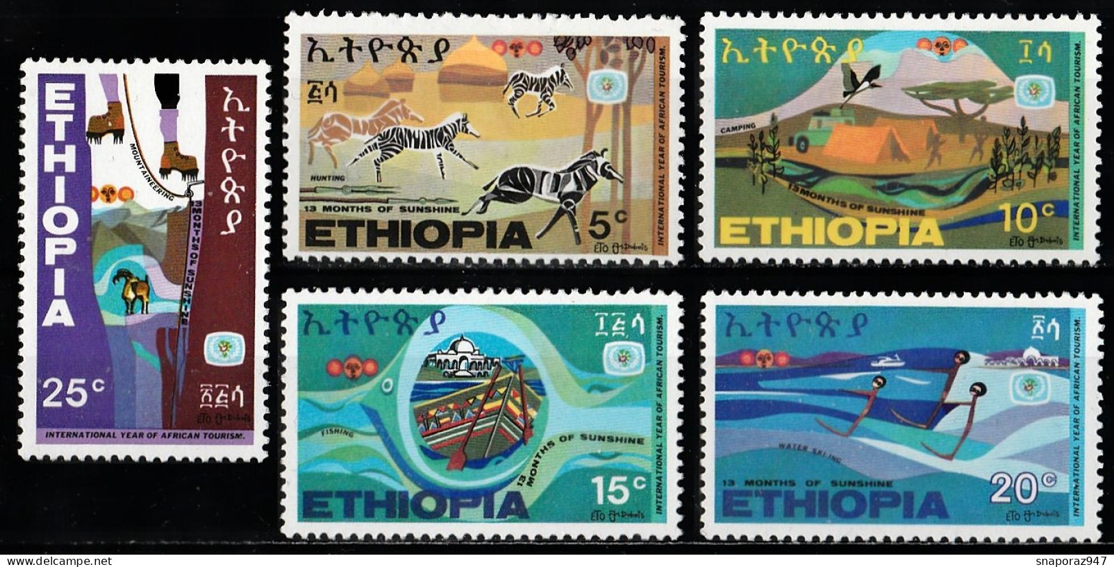 1969 Etiopia International Year Of African Tourism Set MNH**  Tem284 - Otros & Sin Clasificación