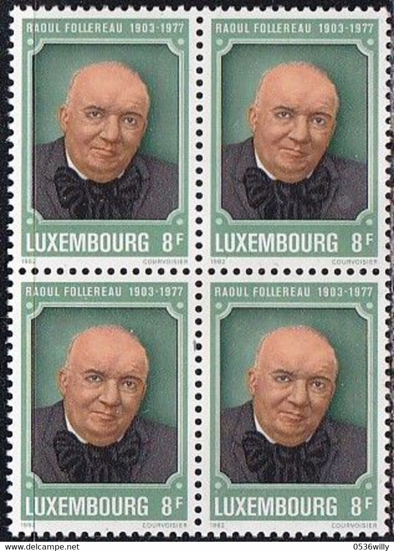 L-Luxemburg 1982.4-Block Raoul Follereau (B.2643.3) - Ungebraucht