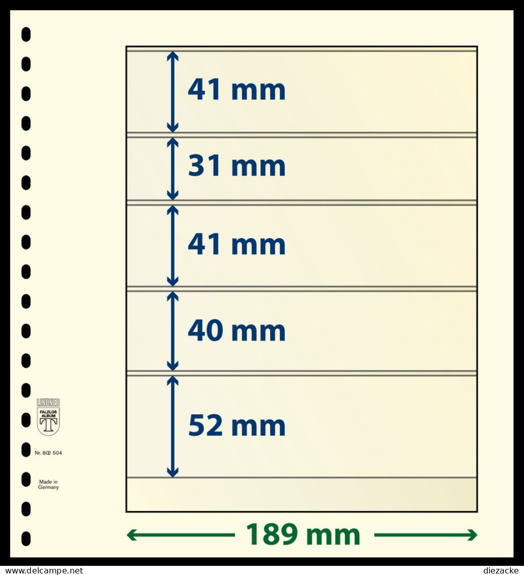 Lindner T - Blanko Blätter 802504P (10er Packung) Neu ( - Blank Pages