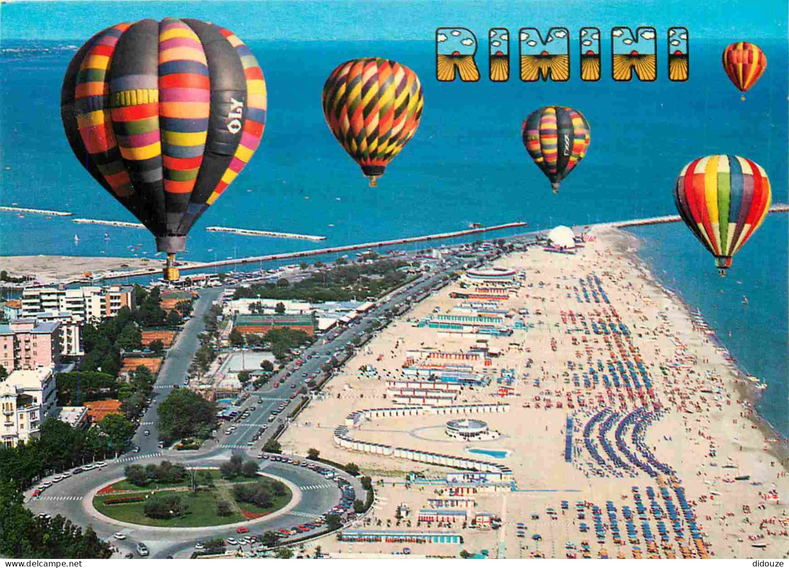 Aviation - Montgolfières - Rimini - Panorama Dall'aereo - Vue Aérienne - Balloon - CPM - Carte Neuve - Voir Scans Recto- - Luchtballon