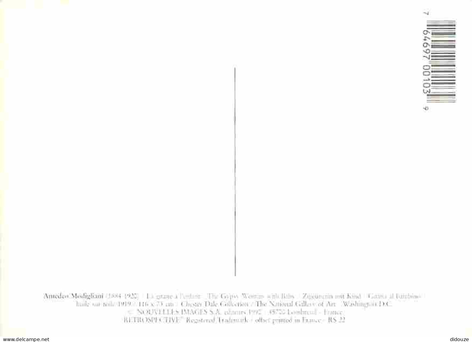 Art - Peinture - Amedeo Modigliani - La Gitane à L'enfant - CPM - Voir Scans Recto-Verso - Paintings