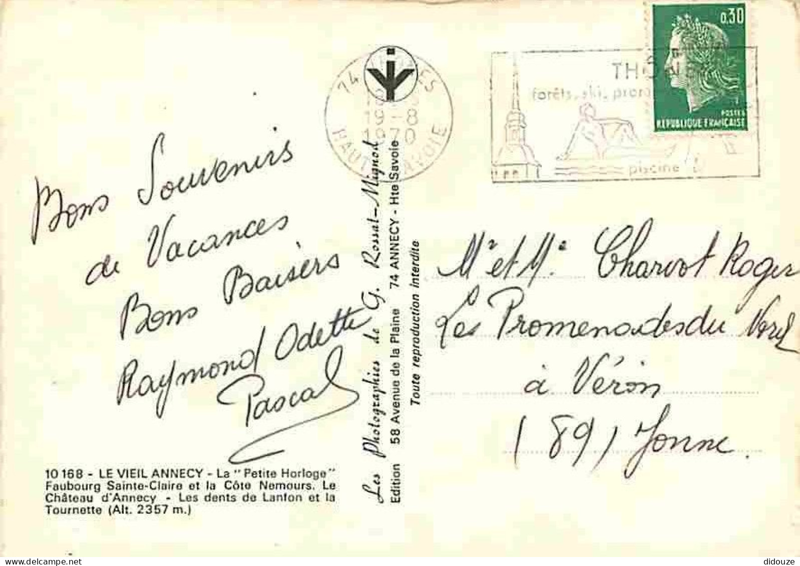 74 - Annecy - Le Vieil Annecy - Multivues - Blasons - Flamme Postale - CPM - Voir Scans Recto-Verso - Annecy