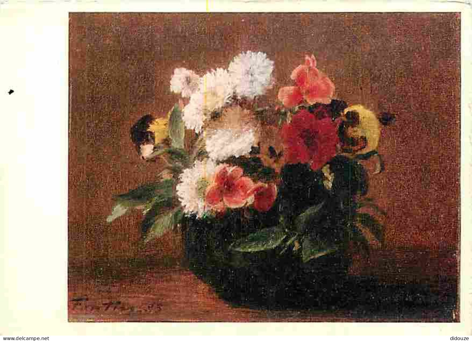 Art - Peinture - Bouquet De Fleurs - Nature Morte - CPM - Voir Scans Recto-Verso - Paintings