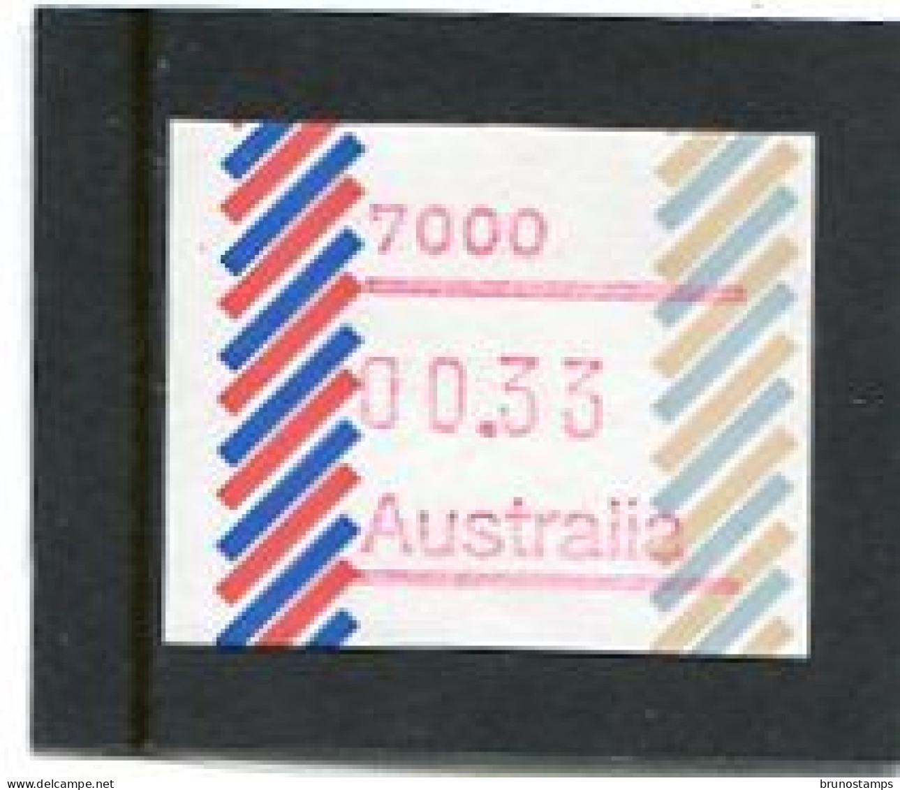 AUSTRALIA - 1984  33c  FRAMA  BARRED EDGE  POSTCODE  7000 (HOBART)  MINT NH - Machine Labels [ATM]