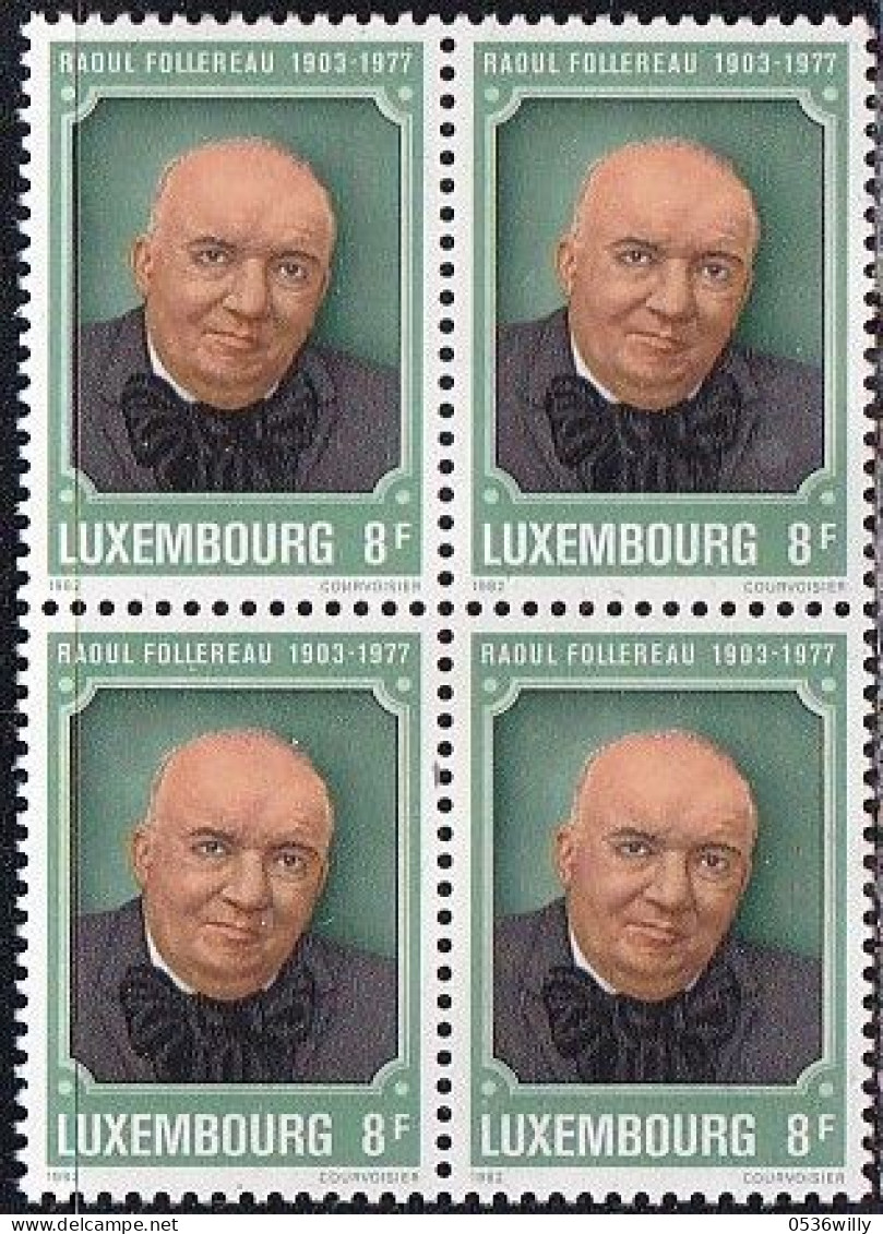 L-Luxemburg 1982.4-Block Raoul Follereau (B.2643.3) - Ungebraucht