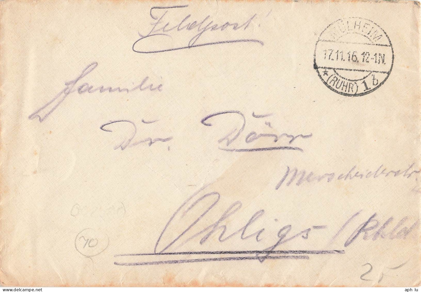 Beleg Feldpost (ZA2254) - Feldpost (postage Free)