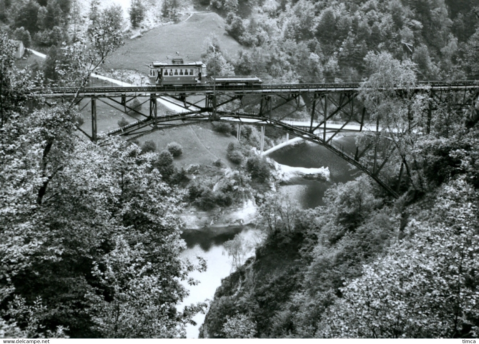 17304 Treno Sul Viadotto Presso Camedo Maggio 1961 Photo R. Todt CPSM - Autres & Non Classés