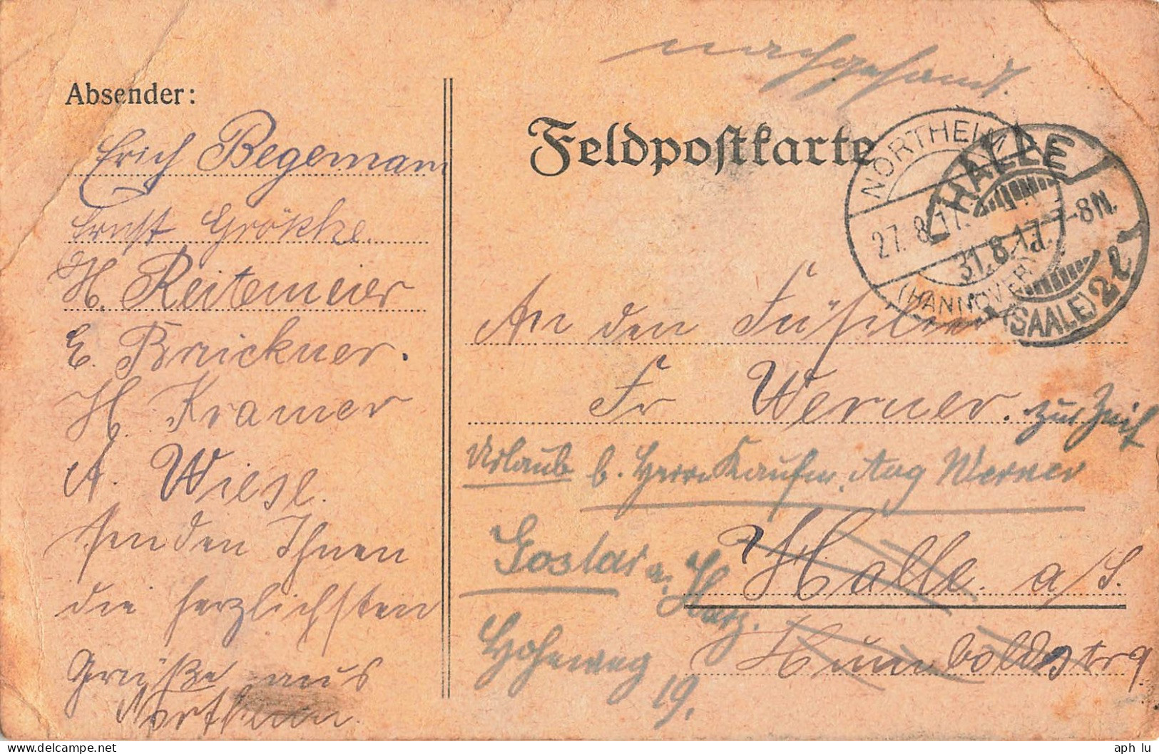 Beleg Feldpost (ZA2259) - Feldpost (postage Free)