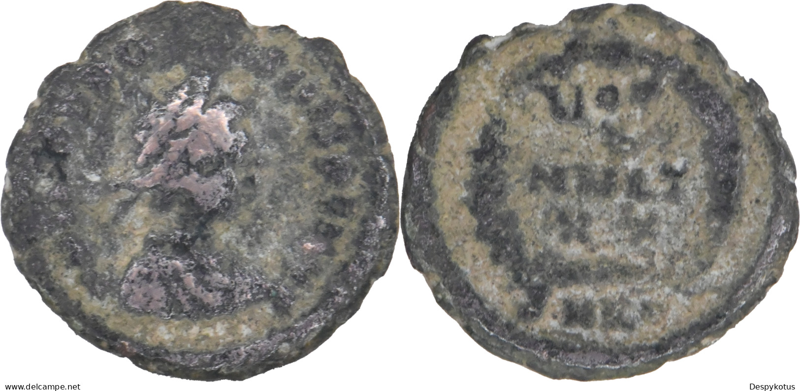 ROME - Nummus AE4 - THEODOSE - VOT X MVLT XX - Cyzique ? - 18-149 - La Caduta Dell'Impero Romano (363 / 476)