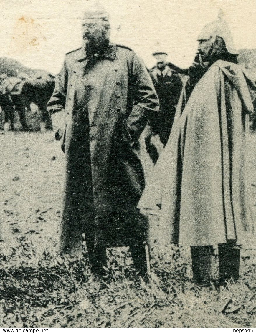 Guerre 1904-18.Empereur D'Allemagne Guillaume II.Grand Etat-Major.à Droite Feld-Maréchal De Moltke. - Oorlog 1914-18