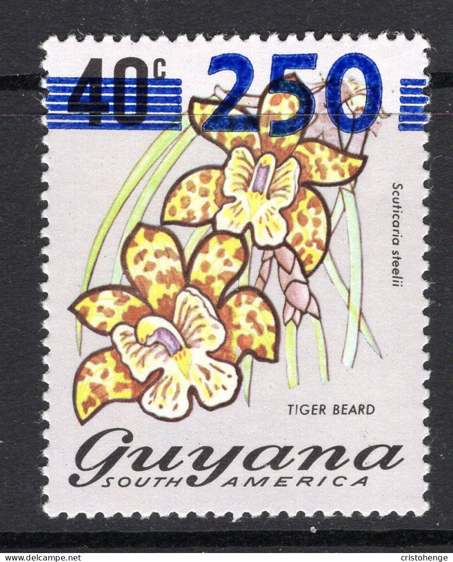 Guyana 1983 Surcharge - 250c On 40c Tiger Beard HM (SG 1090) - Guyana (1966-...)