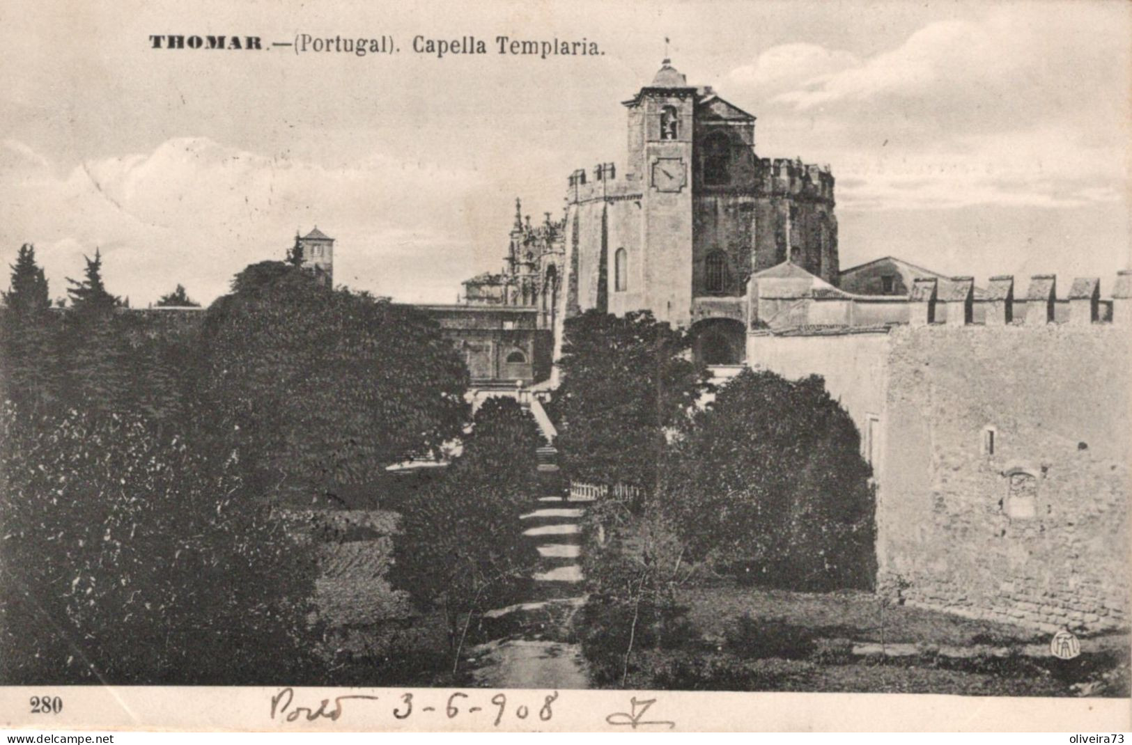 TOMAR - THOMAR - Capela Templaria (Ed. F. A. Martins   Nº 280) - PORTUGAL - Santarem