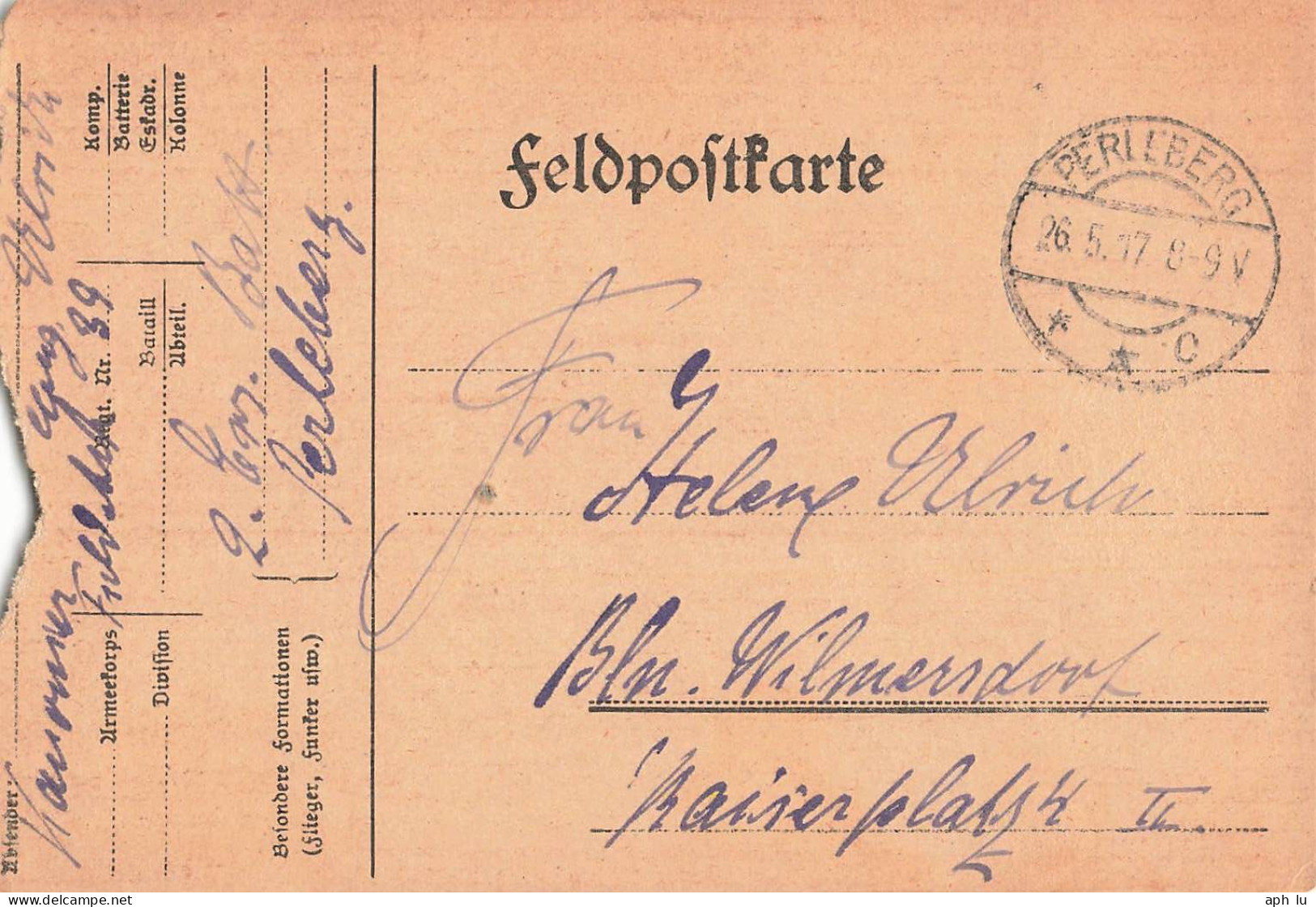 Beleg Feldpost (ZA2269) - Feldpost (postage Free)