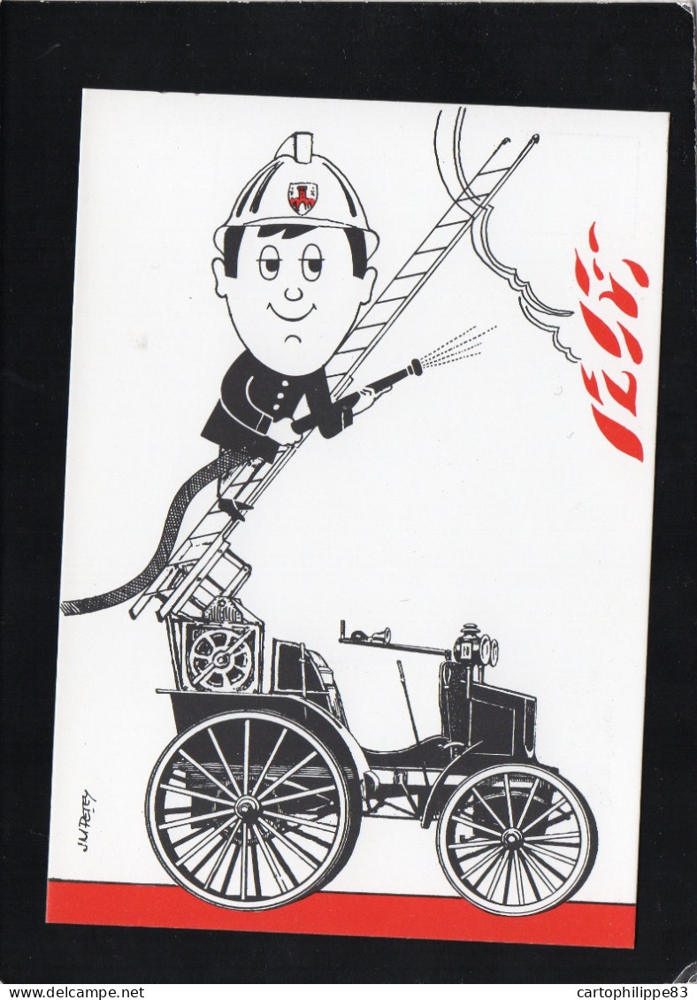 CARTE PERSO DE CARRAT PATRICE COLLECTIONNEUR DE POMPIERS ILLUSTRATION JM PETEY - Petey