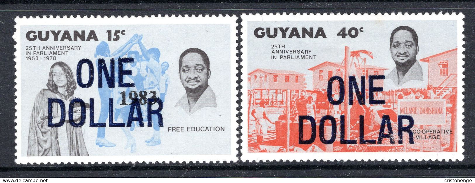 Guyana 1983 30th Anniversary Of President's Entry Into Parliament Set HM (SG 1096-1097) - Guyana (1966-...)