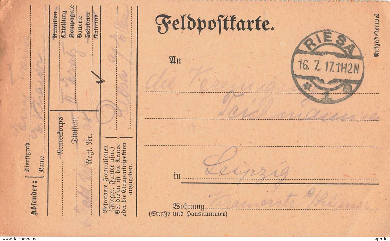 Beleg Feldpost (ZA2274) - Feldpost (Portofreiheit)