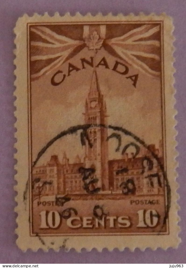 CANADA YT 213 OBLITÉRÉ "LE PARLEMENT" ANNÉES 1943/1948 - Gebruikt