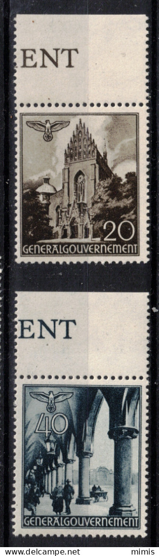 POLOGNE    Gouvernement Général  1940    N° 58-59-60-63-64-65-67** Sans Charnière + BDF - Gouvernement Général