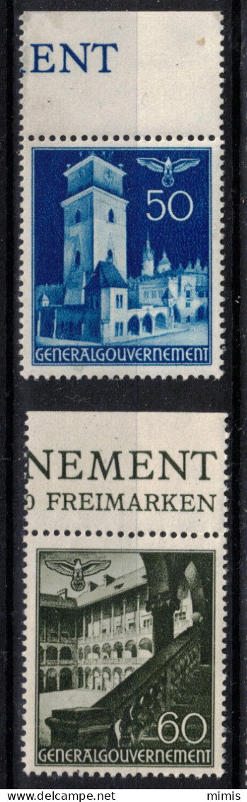 POLOGNE    Gouvernement Général  1940    N° 58-59-60-63-64-65-67** Sans Charnière + BDF - Gouvernement Général