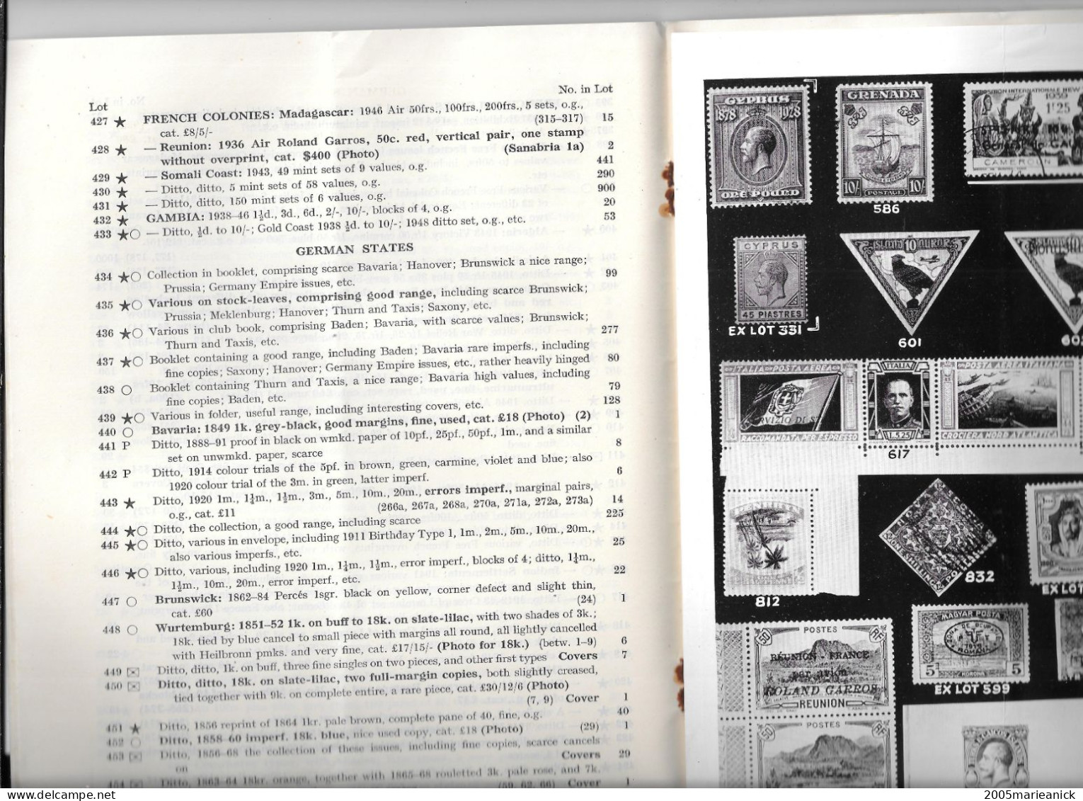 Catalogue Harmer, Rooke Juillet 1950 RARE POSTAGE STAMPS 74 Pages 1002 Lots - Cataloghi Di Case D'aste