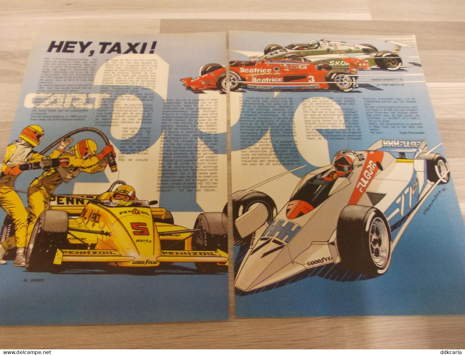 Reportage Uit Oud Tijdschrift 80s - Hey, Taxi ! - C.A.R.T.-kampioenschap - Indianapolis - Offenhausermotor - Non Classés