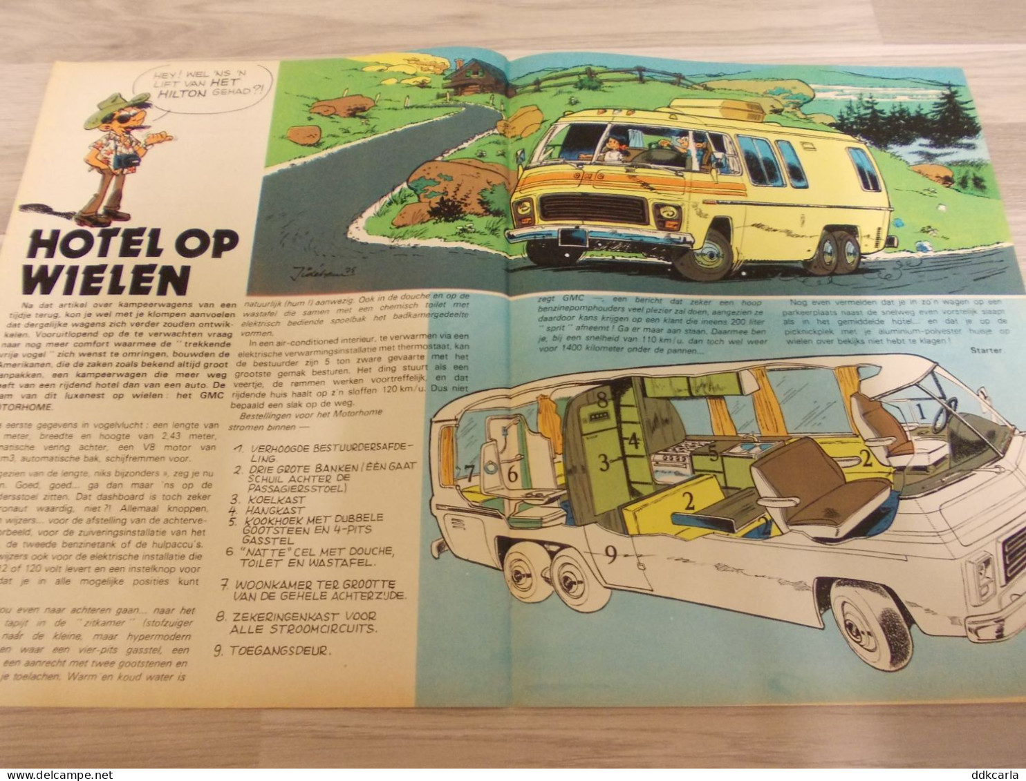 Reportage Uit Oud Tijdschrift 70s - Hotel Op Wielen - Het GMC MOTORHOME - Non Classés