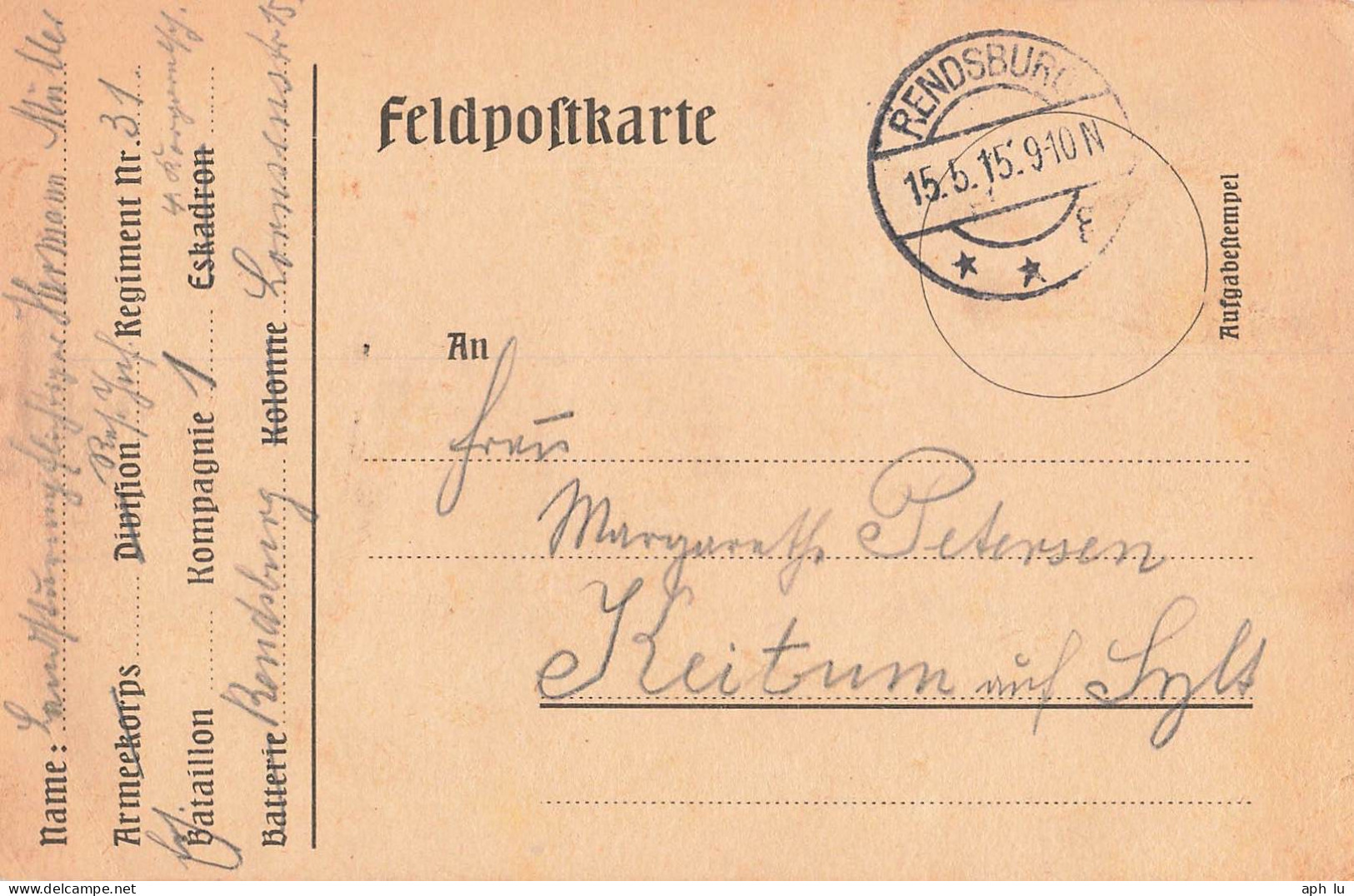 Beleg Feldpost (ZA2282) - Feldpost (postage Free)