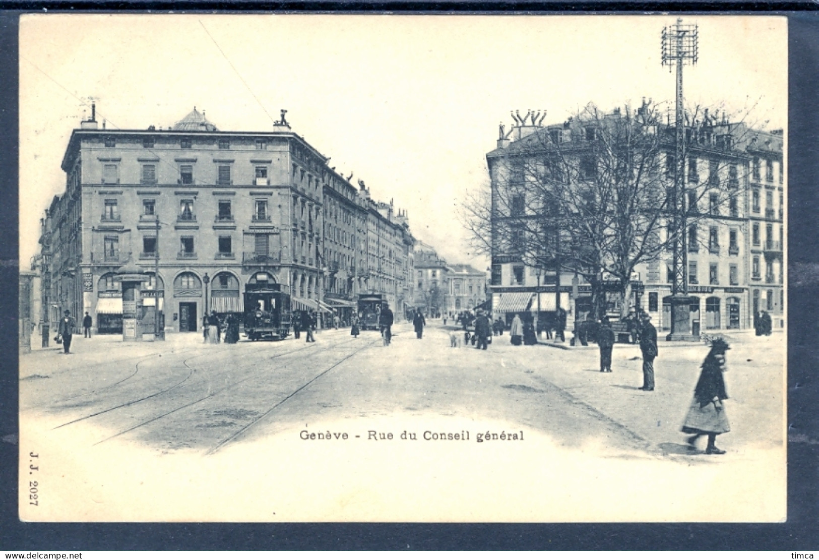 22053 Genève -  Rue Du Conseil Général - Belle Animation Avec Tram - Autres & Non Classés