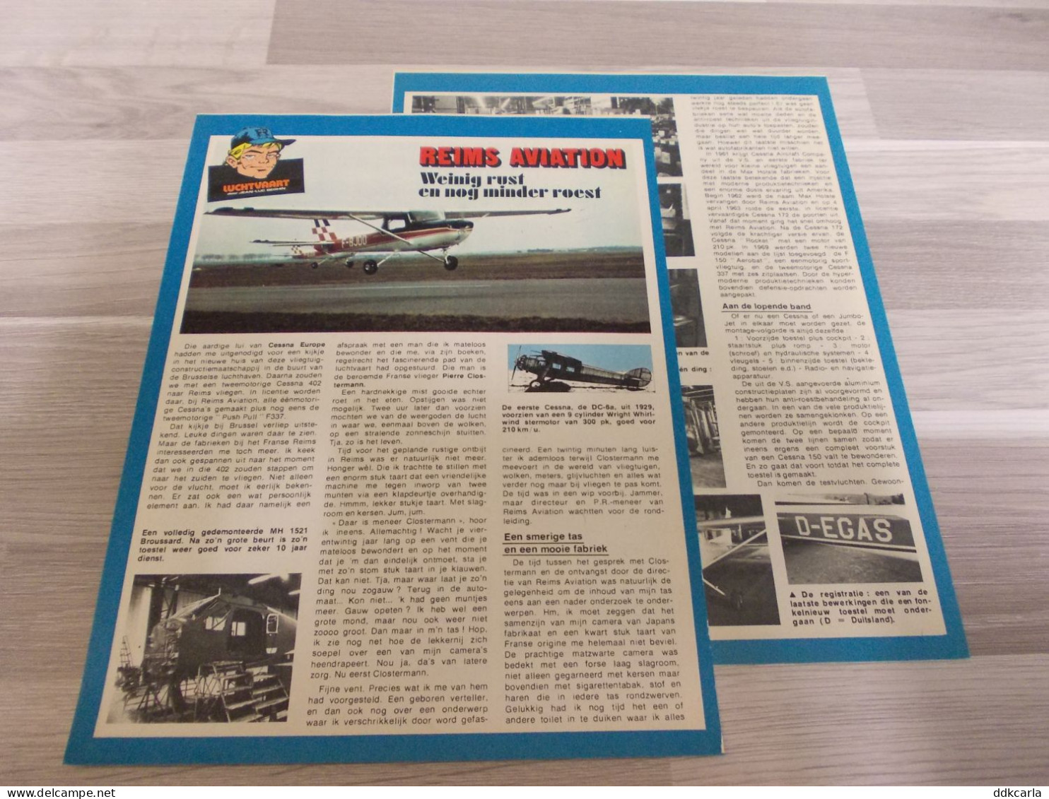 Reportage Uit Oud Tijdschrift 70s - Reims Aviation - Cessna Europe - Non Classés