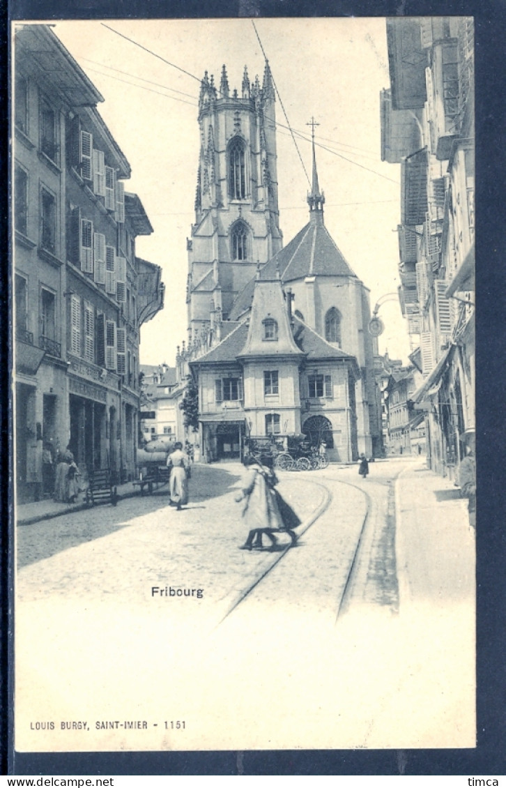 22377 Fribourg - Cathédrale - Rue Animée - Autres & Non Classés