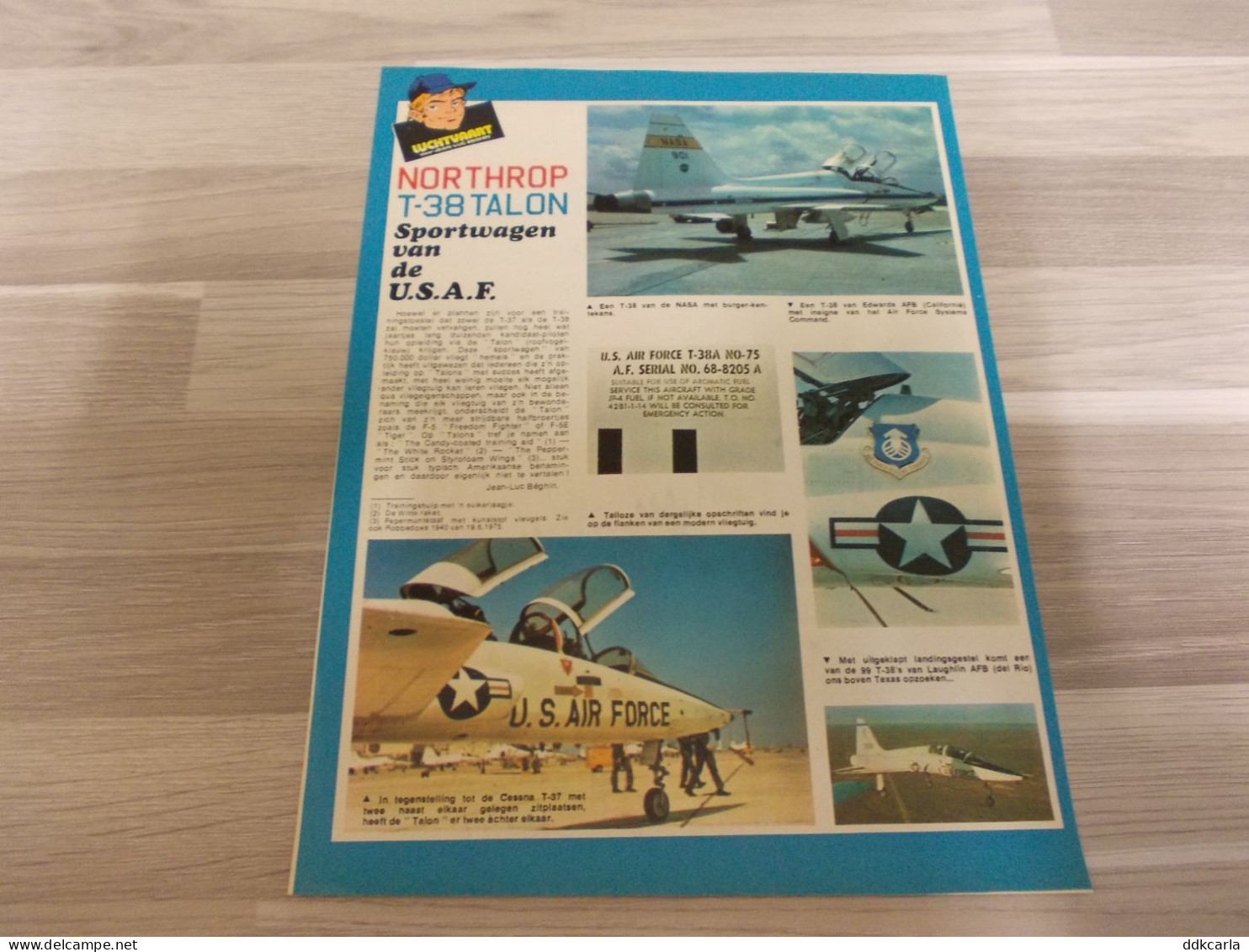 Reportage Uit Oud Tijdschrift 70s - Northrop T-38 Talon - Sportwagen Van De U.S.A.F. - Non Classés