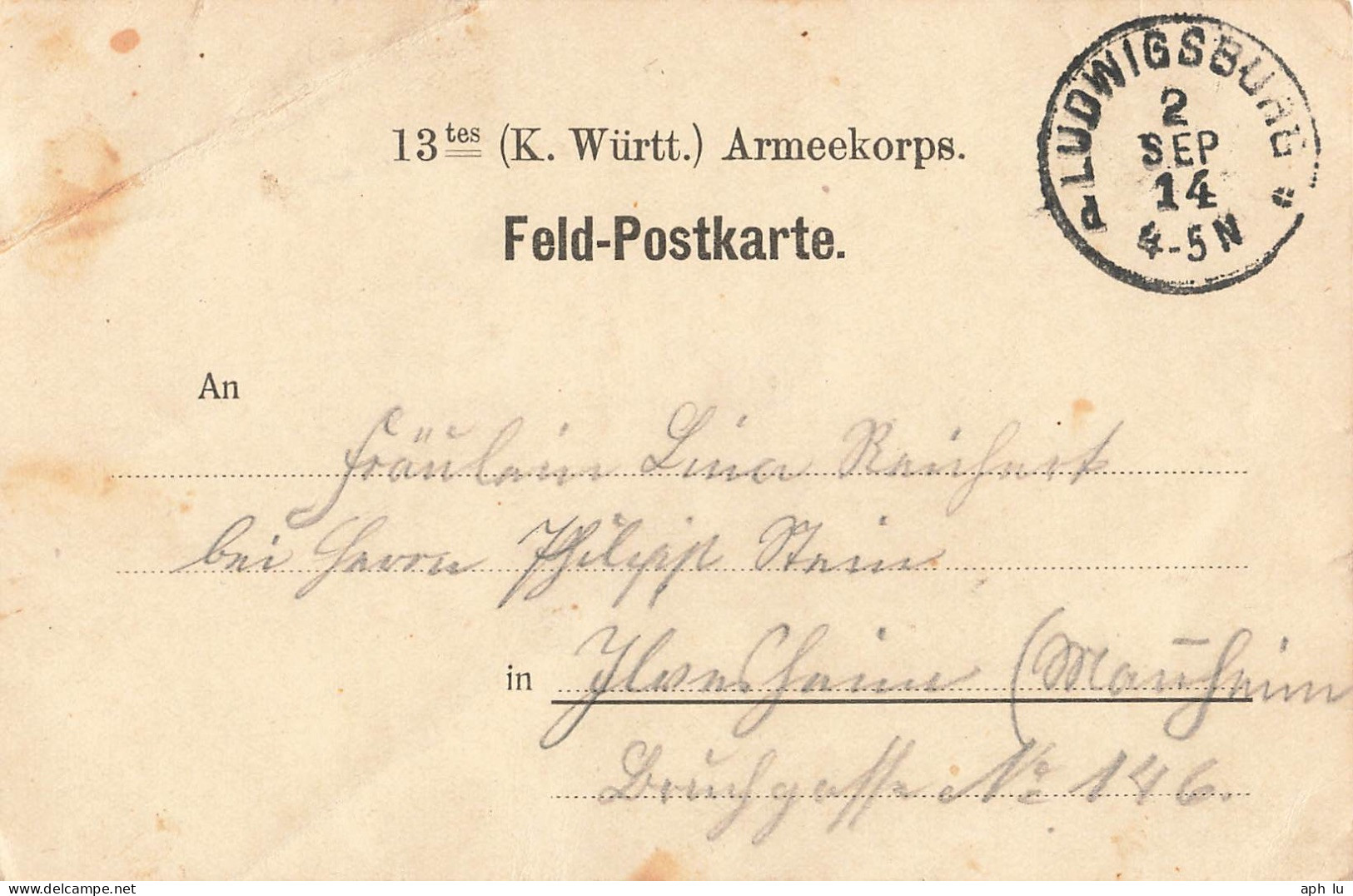 Beleg Feldpost (ZA2293) - Feldpost (postage Free)