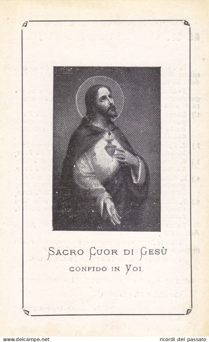 Santino Sacro Cuore Di Gesu' - Devotion Images