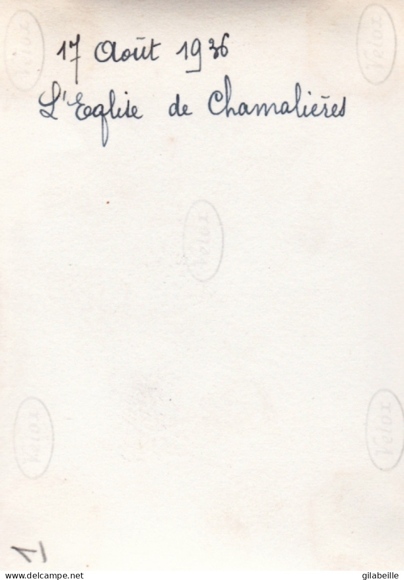 Photo Originale -  Aout 1936 - CHAMALIERES ( Puy De Dome ) L'église Et Le Calvaire - Places