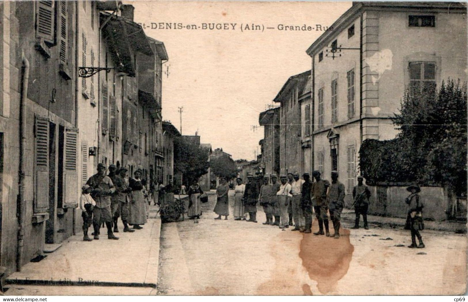 Saint-Denis-en-Bugey Canton Ambérieu-en-Bugey Grande-Rue Ain 01780 Cpa Voyagée En 1920 En B.Etat - Non Classés