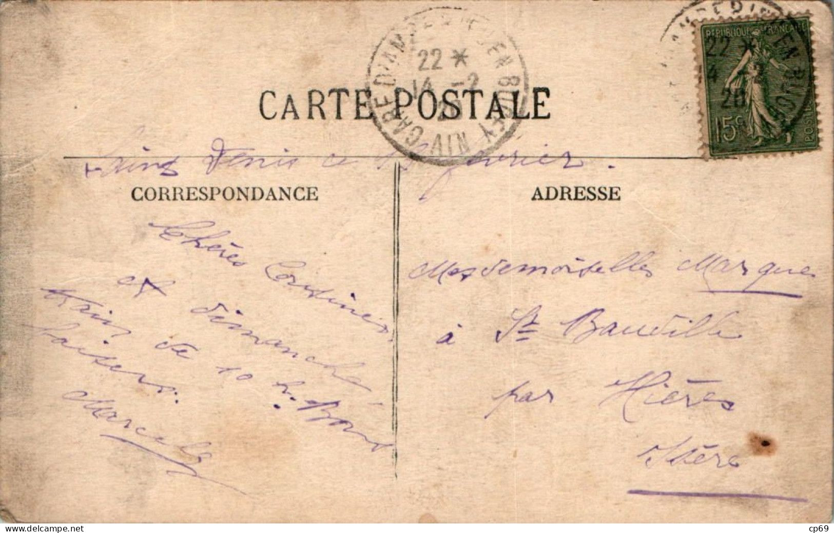Saint-Denis-en-Bugey Canton Ambérieu-en-Bugey Grande-Rue Ain 01780 Cpa Voyagée En 1920 En B.Etat - Non Classés
