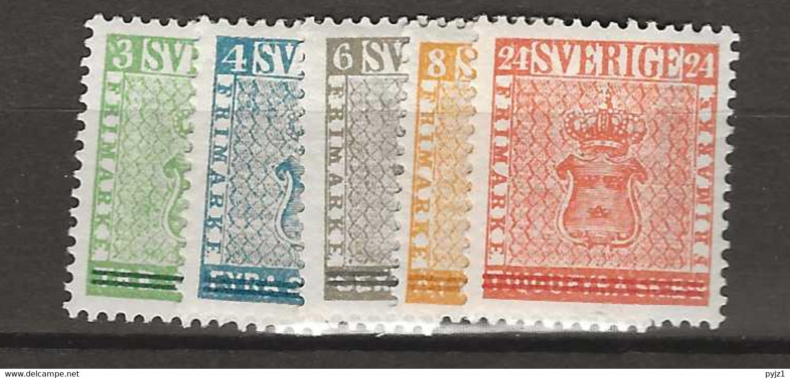 1955 MNH Sweden, Mi 406-10 Postfris** - Ungebraucht