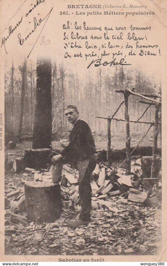 56 CAMORS    BAUD    Sabotier En Forêt ... De Camors   TB  PLAN 1902.   RARE - Baud