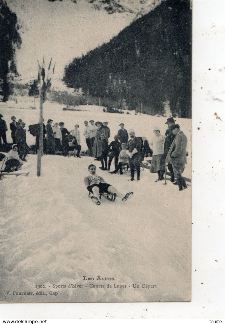 GAP ET SES ENVIRONS SPORTS D'HIVER COURSE DE LUGES UN DEPART - Autres & Non Classés