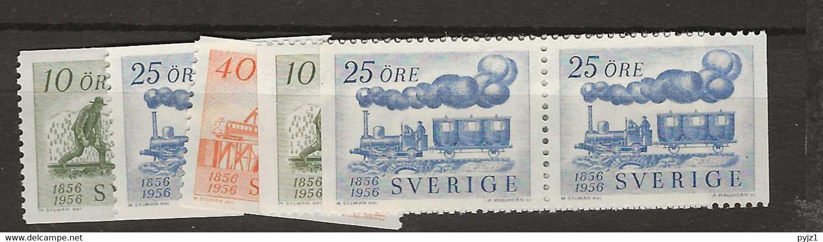 1956 MNH Sweden, Mi 418-20 Postfris** - Ungebraucht