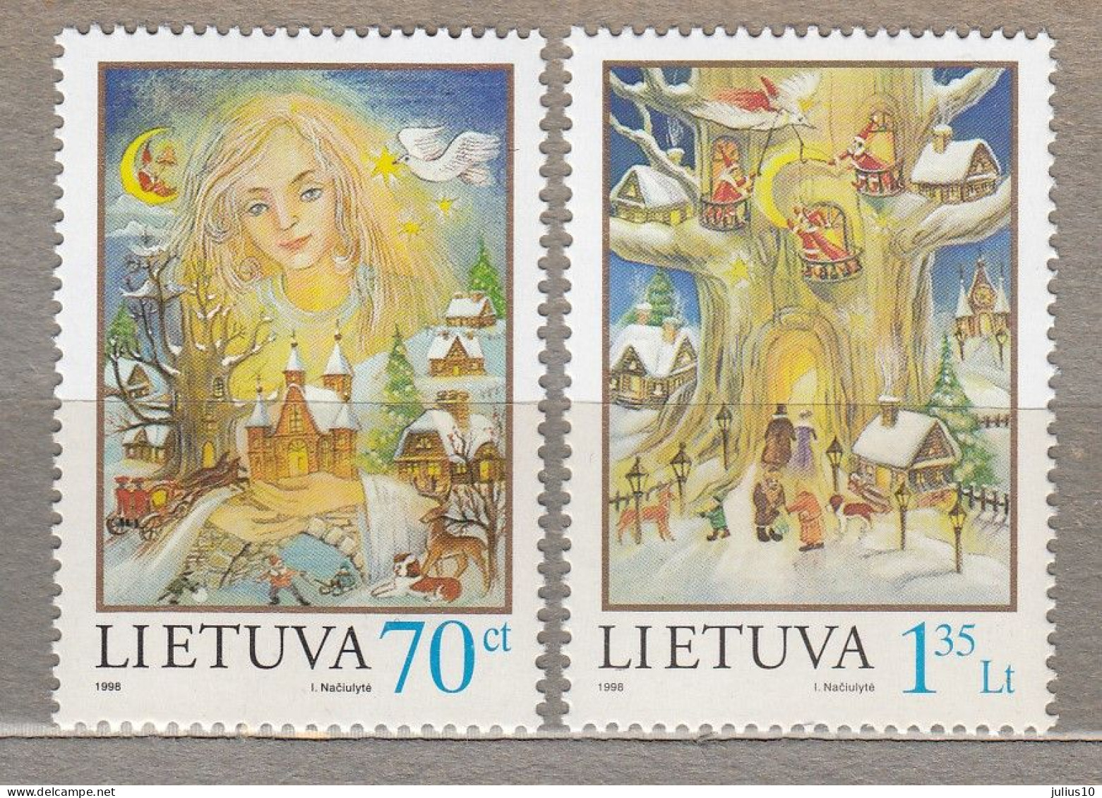 LITHUANIA 1998 Christmas MNH(**) Mi 680-681 # Lt692 - Lituanie